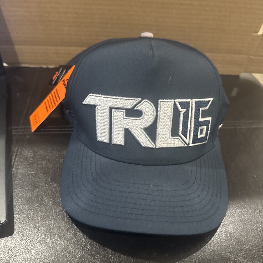 Pukka TRU6 Snapback Hat Navy Embroidered Adjustable Cap NWT